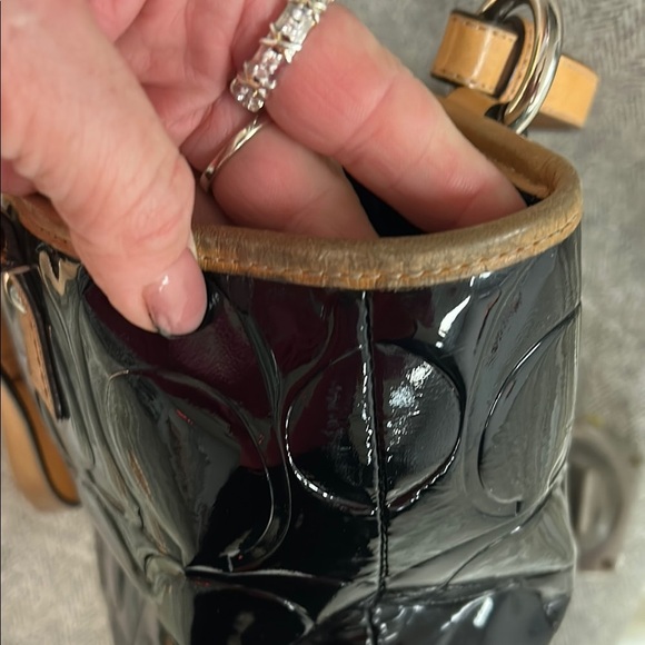 Coach Black and Tan Tote with Signature Monogram - Picture 13 of 13